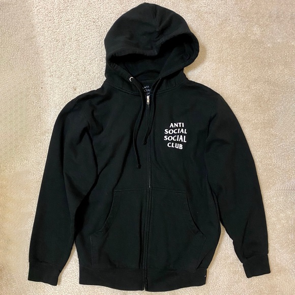 Anti Social Social Club Mind Games Zip Up Hoodie - Picture 3 of 5